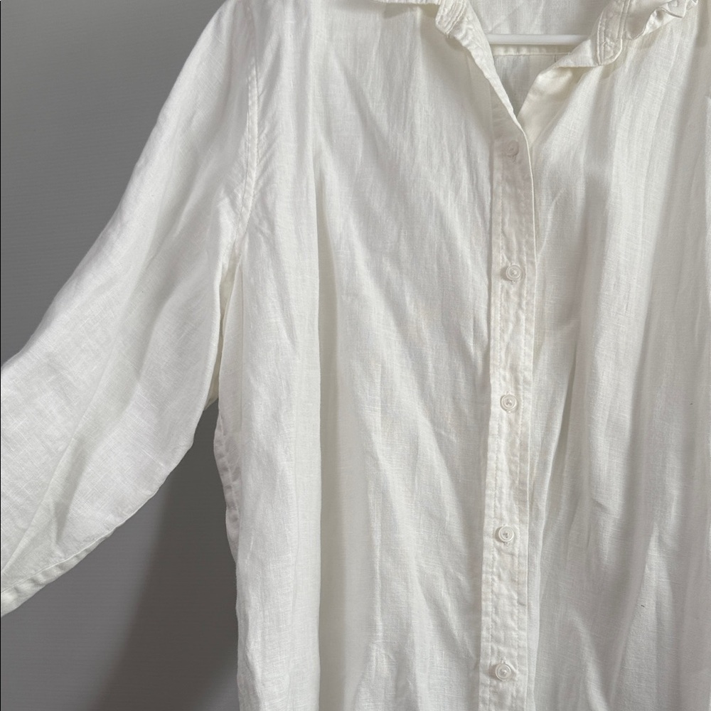 Everlane Cream Button Down Shirt - Picture 3 of 4